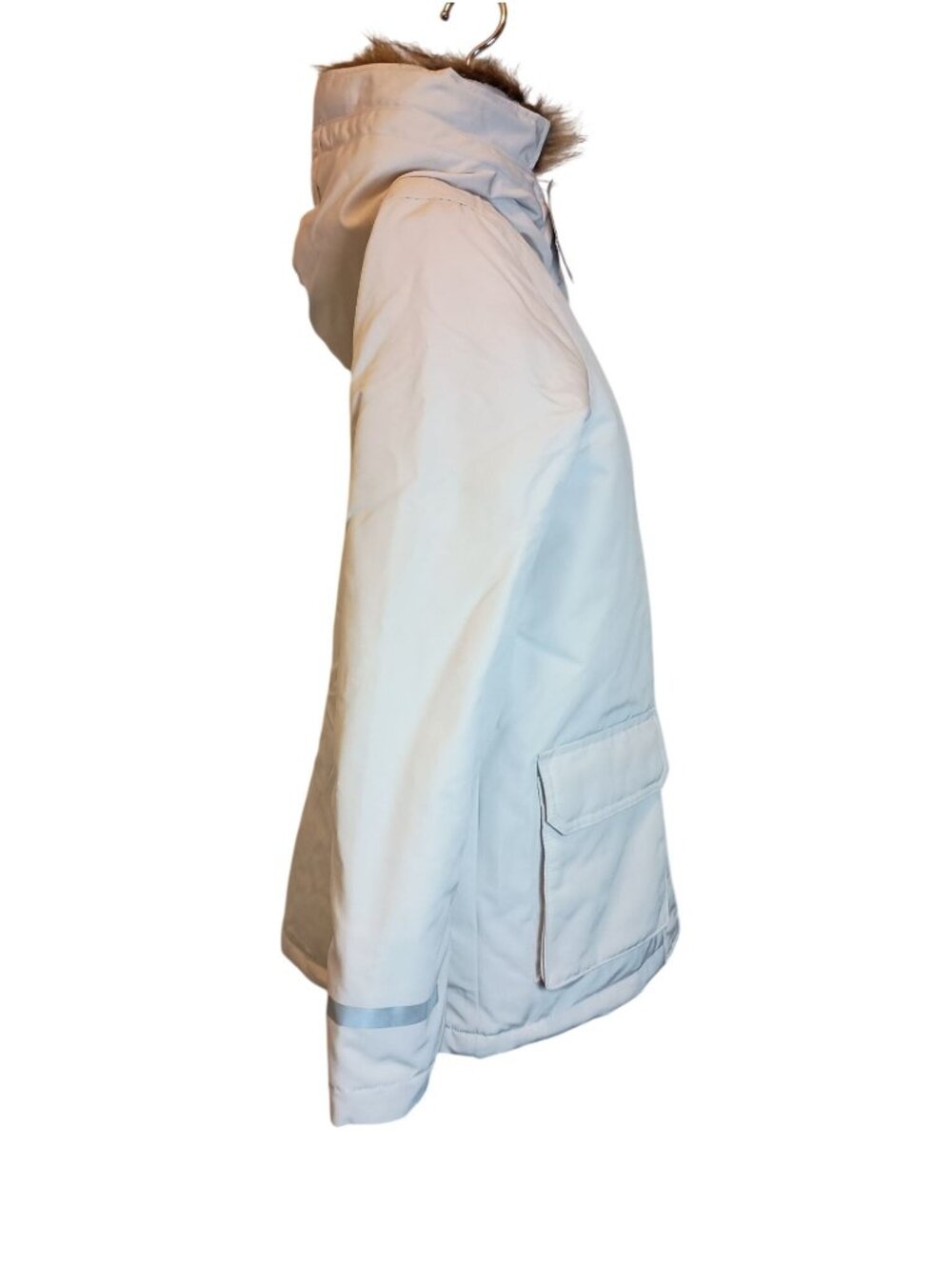 Ozark Trail Girl's Parka Jacket Size XXL(18) White/Cream NEW Hood Wind/Water Res - Picture 2 of 8